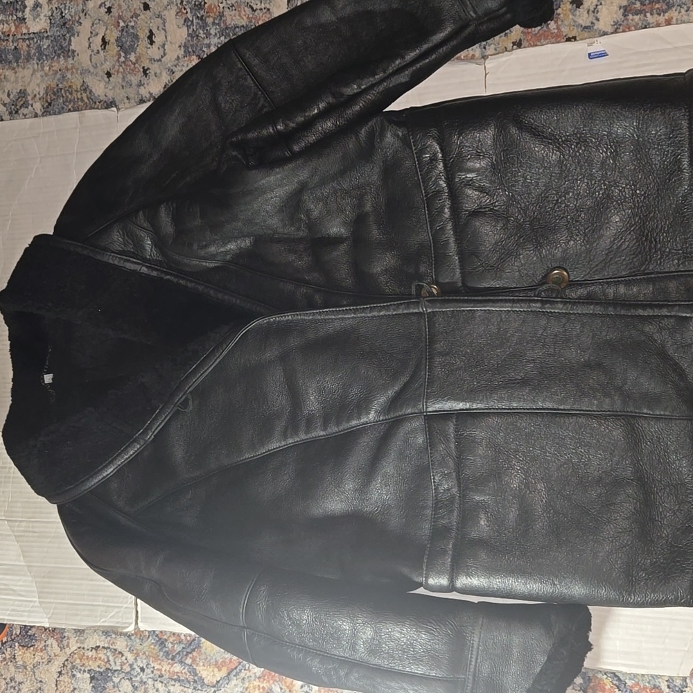 Women's Black Shearling Coat
